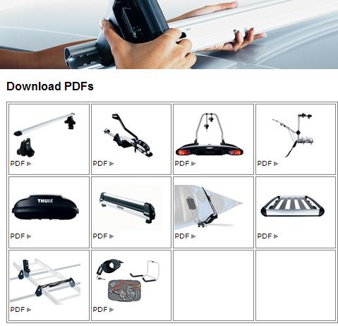 דפי הרכבה למוצרי THULE מהאתר העולמי